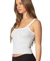 Edikted Womens Teagan Ribbed Tank Top