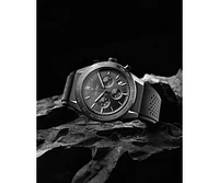 Vincero Men's Rogue Chronograph Watch in Gunmetal with Red Accents & Silicone Strap