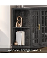 Corner Tv Stand for TVs up to 60 Inch with Power Outlet