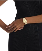 Calvin Klein Women's Twisted Bezel Gold Tone Stainless Steel Bracelet Watch, 34mm