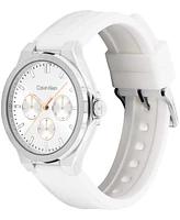 Calvin Klein Women's Vibrancy White Silicone Strap Watch, 38mm