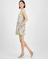 Anne Klein Women's Round-Neck Sleeveless Shift Dress