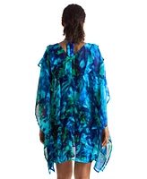 Mimi Flamingo Women's Breeze Chiffon Poncho Cover-Up