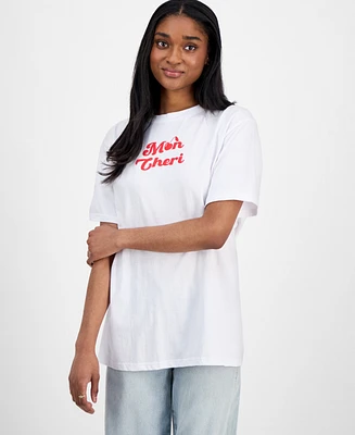 Pretty Rebellious Juniors' Mon Cheri Graphic T-Shirt