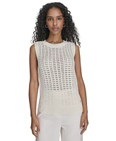 Calvin Klein Women's Sleeveless Cotton Crochet Top
