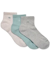 Calvin Klein Women's 3-Pk. Cushion Quarter Socks
