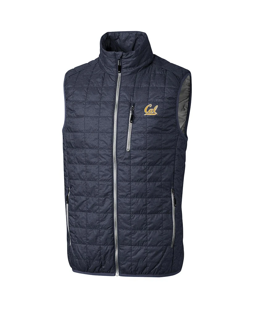 Cutter & Buck Men's Anthracite Cal Bears Big Tall Full-Zip Collegiate Rainier Vest