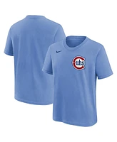 Nike Big Boys and Girls Light Blue Chicago Cubs Alternate Logo T-Shirt