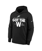 Nike Big Boys and Girls Black Philadelphia Eagles Super Bowl Lix Champions Parade Pullover Hoodie