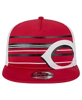 New Era Men's Red Cincinnati Reds 9FIFTY A-Frame Trucker Snapback Hat