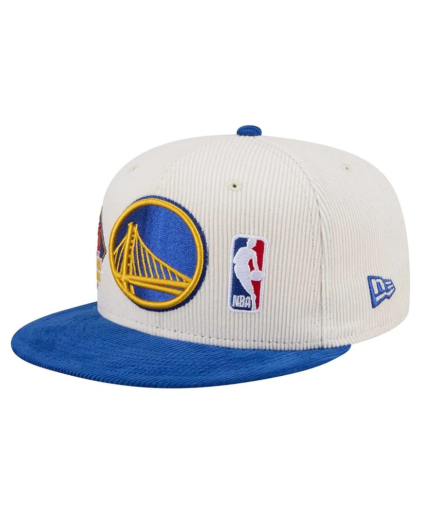 New Era Men's Cream Golden State Warriors Two-Tone 9FIFTY Snapback Hat