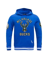 Pro Standard Men's Blue Milwaukee Bucks 2024/25 City Edition Chenille Applique Pullover Hoodie