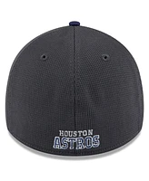 New Era Men's Gray/Navy Houston Astros 2025 Batting Practice 39THIRTY Flex Hat