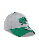 New Era Men's Gray/Green Athletics 2025 Batting Practice 39THIRTY Flex Hat