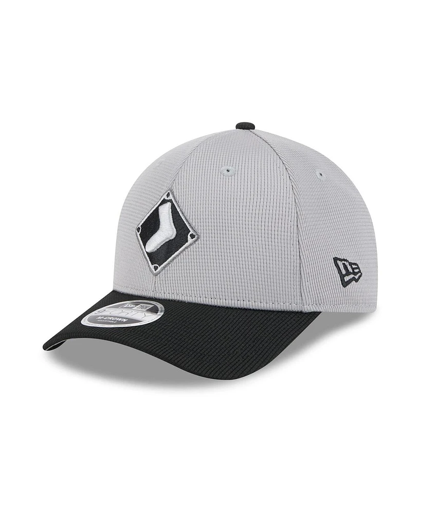 New Era Men's Gray/Black Chicago White Sox 2025 Batting Practice 9FORTY M-Crown Adjustable Hat