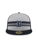 New Era Men's Gray/Navy Detroit Tigers 2025 Batting Practice 59FIFTY Fitted Hat