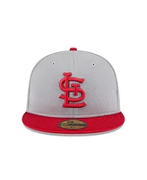 New Era Men's Gray/Red St. Louis Cardinals 2025 Batting Practice 59FIFTY Fitted Hat