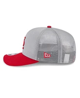 New Era Men's Gray/Red St. Louis Cardinals 2025 Batting Practice 9SEVENTY Stretch-Snap Trucker Hat