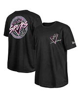 New Era Black San Antonio Spurs Glow-in-the-Dark T-Shirt