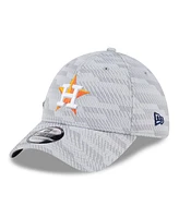 New Era Men's Gray Houston Astros 2025 Mlb Clubhouse 39THIRTY Flex Hat