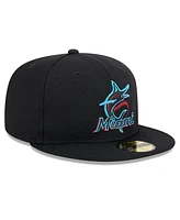 New Era Men's Miami Marlins 2025 Mlb Clubhouse 59FIFTY Fitted Hat