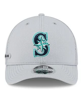 New Era Men's Gray Seattle Mariners 2025 Mlb Clubhouse 9FORTY M-Crown Adjustable Hat