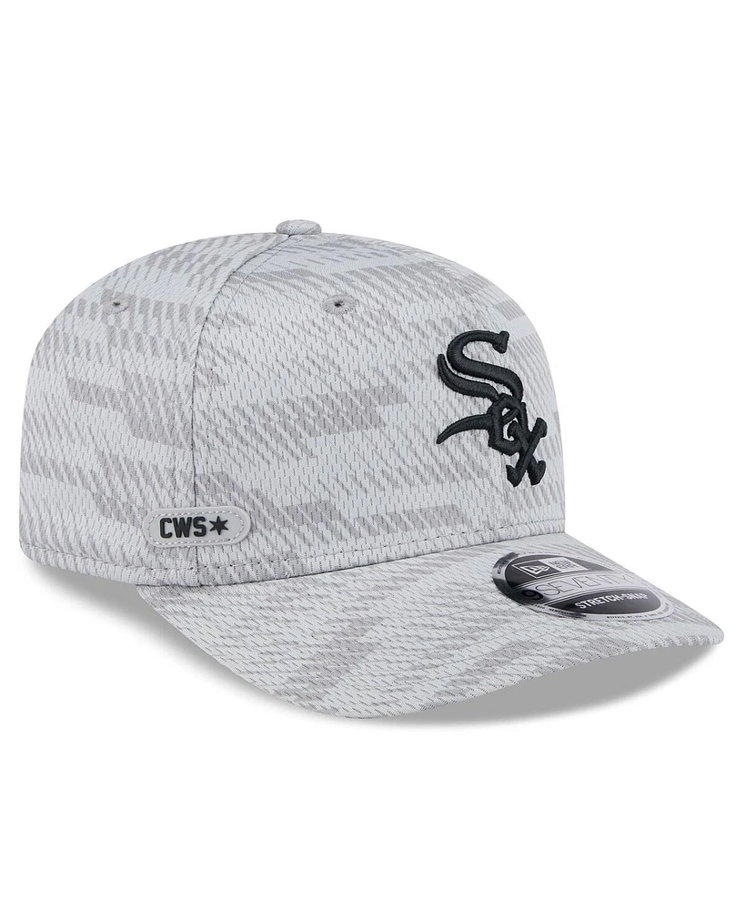 New Era Men's Gray Chicago White Sox 2025 Mlb Clubhouse 9SEVENTY Stretch-Snap Hat