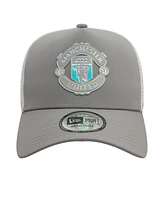 New Era Men's Gray Manchester United Iridescent Trucker Adjustable Hat