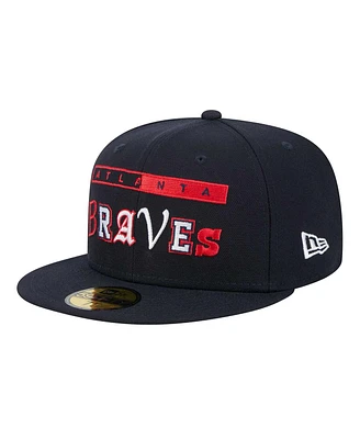 New Era Men's Navy Atlanta Braves Ransom 59FIFTY Fitted Hat