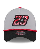 New Era Men's Gray/Black Bubba Wallace 9FORTY Rope Snapback Hat