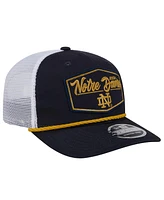 New Era Men's Navy Notre Dame Fighting Irish 9SEVENTY Stretch-Snap Adjustable Hat