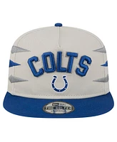 New Era Men's Stone/Royal Indianapolis Colts Athletic Golfer Snapback Hat