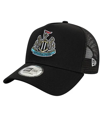 New Era Men's Black Newcastle United Core Trucker Adjustable Hat