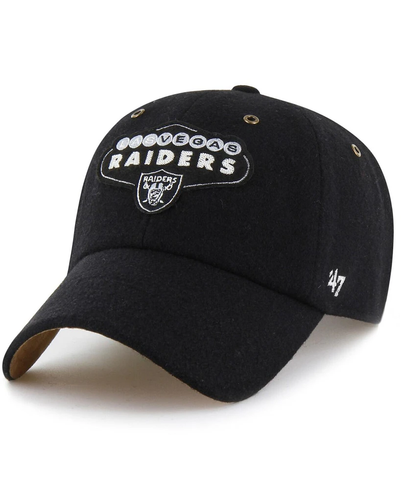 Stoney Clover Lane x '47 Brand Men's and Women's Black Las Vegas Raiders Field Goal Clean Up Adjustable Hat