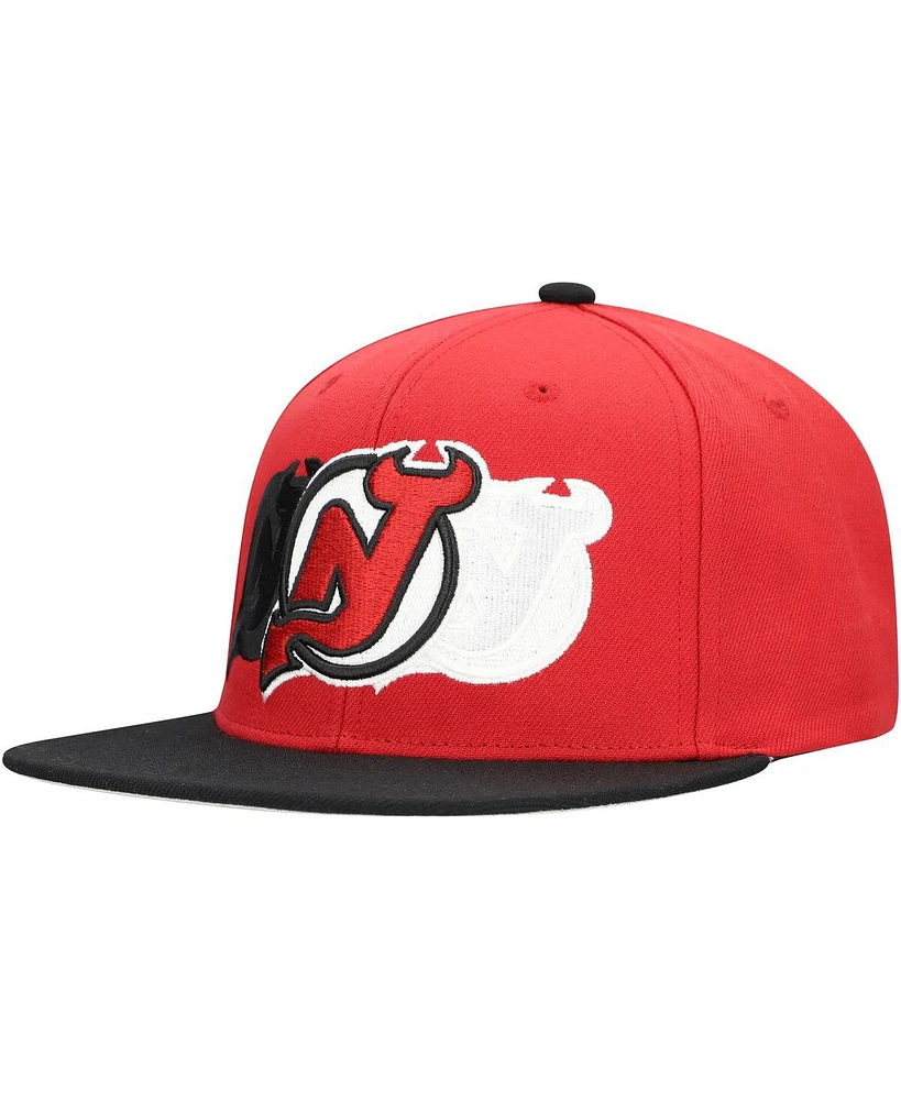 Mitchell & Ness Men's Red New Jersey Devils Soul Triple Up Snapback Hat