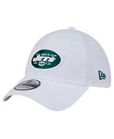 New Era Men's White York Jets Throwback 39THIRTY Flex Hat