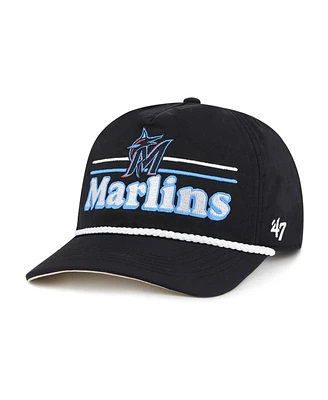 '47 Brand Men's Black Miami Marlins Campscape Hitch Adjustable Hat