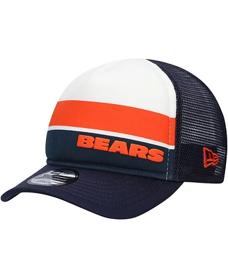 New Era Toddler Navy Chicago Bears Sport Night Color Block 9FORTY A-Frame Trucker Adjustable Hat