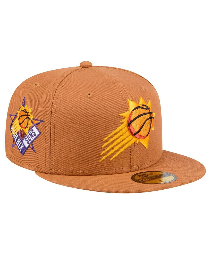 New Era Men's Tan Phoenix Suns Color Pack 59FIFTY Fitted Hat