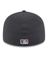 New Era Men's Gray/Red Cleveland Guardians 2025 Batting Practice Low Profile 59FIFTY Fitted Hat