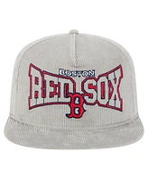 New Era Men's Gray Boston Red Sox Corduroy Golfer Snapback Hat