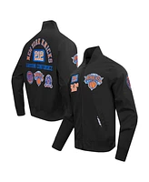 Pro Standard Men's Black New York Knicks Area Code Twill Full-Zip Jacket