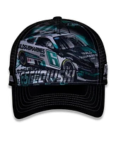 Checkered Flag Sports Men's Black Brad Keselowski Driver Car Trucker Adjustable Hat