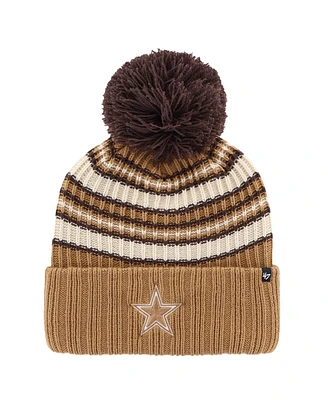 '47 Brand Women's Brown Dallas Cowboys Espresso Cuffed with Pom Knit Hat