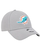 New Era Big Boys and Girls Gray Miami Dolphins Main 9FORTY Adjustable Hat