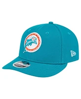 New Era Men's Aqua Miami Dolphins Main Low Profile 9FIFTY Snapback Hat