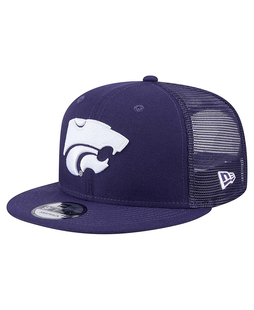 New Era Men's Purple Kansas State Wildcats 9FIFTY Trucker Snapback Hat