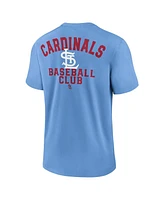 Nike Men's Light Blue St. Louis Cardinals Cooperstown Collection Rewind Slogan T-Shirt