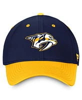 Fanatics Men's Navy/Gold Nashville Predators Authentic Pro Rink Two-Tone Flex Hat