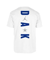 Jordan Men's Dak Prescott White Dallas Cowboys Vertical Graphic T-Shirt